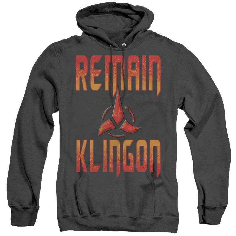 Star Trek Discovery Remain Klingon - Heather Pullover Hoodie