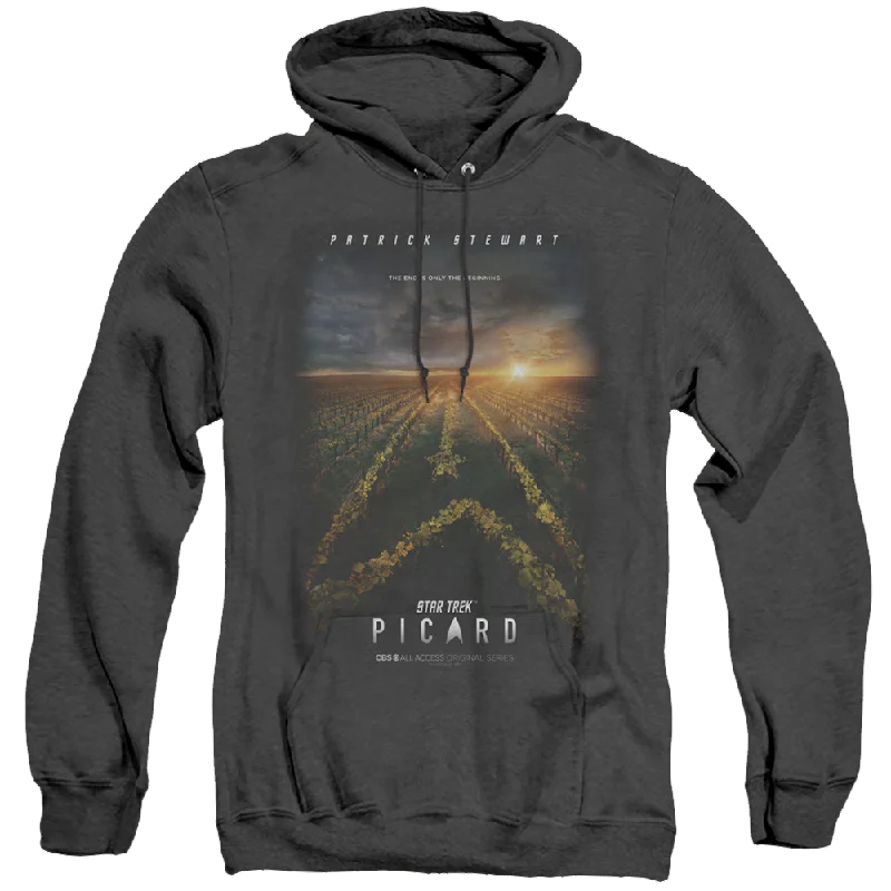 Star Trek Picard Picard Poster - Heather Pullover Hoodie