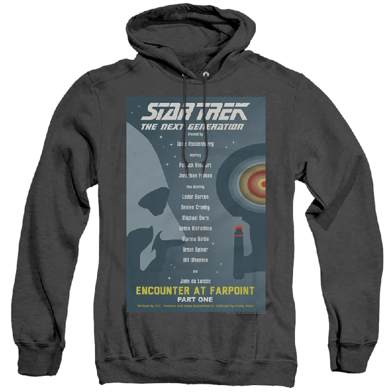 Star Trek The Next Generation Tng Season 1 Episode 1 - Heather Pullover Hoodie