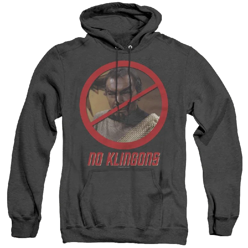 Star Trek The Original Series No Klingons - Heather Pullover Hoodie