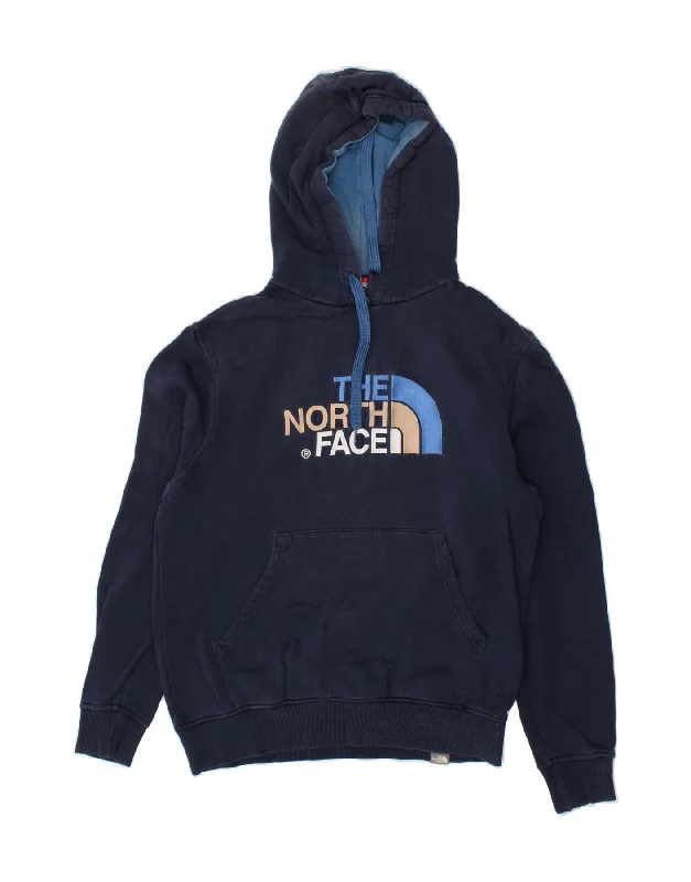 THE NORTH FACE Mens Graphic Hoodie Jumper Small Navy Blue