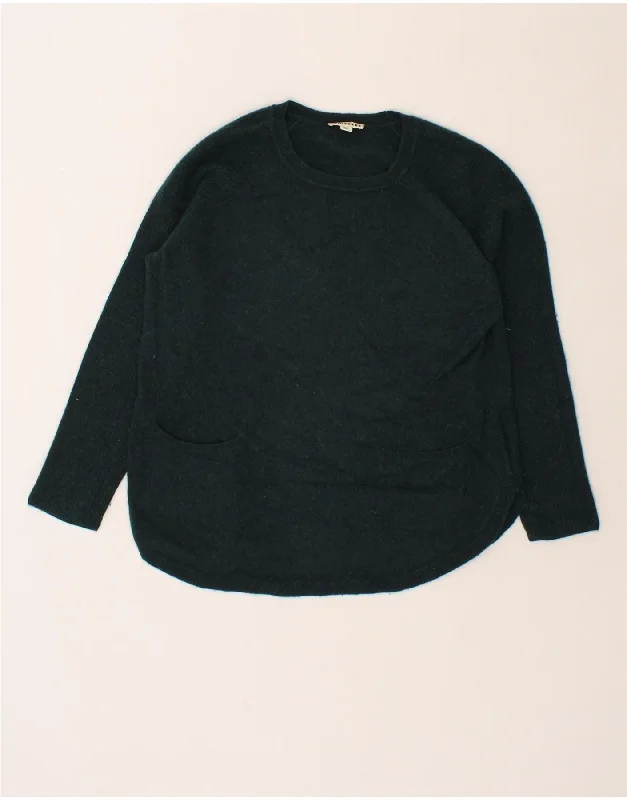 WHISTLES Womens Crew Neck Jumper Sweater UK 10 Small Green Cashmere