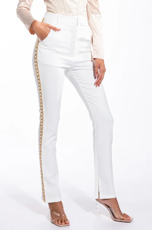 ALL ABOUT PEARLS HIGH RISE TROUSER