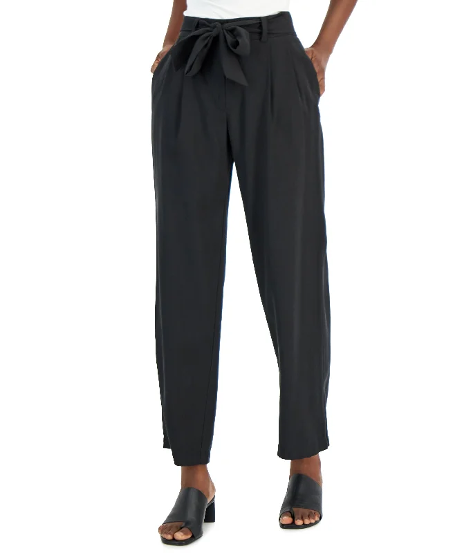 Alfani Womens Tie Belt Trousers