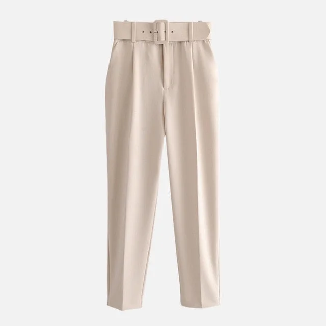 High Waist Straight Leg Wide Trousers Pants | Casual Lady Pants | Special Occasions Pants | Pockets Dress Solid Pants | Women Office Pants