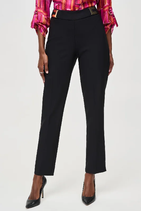 Joseph Ribkoff 243145 Black (11) Lux Twill Slim Pull-On Trousers