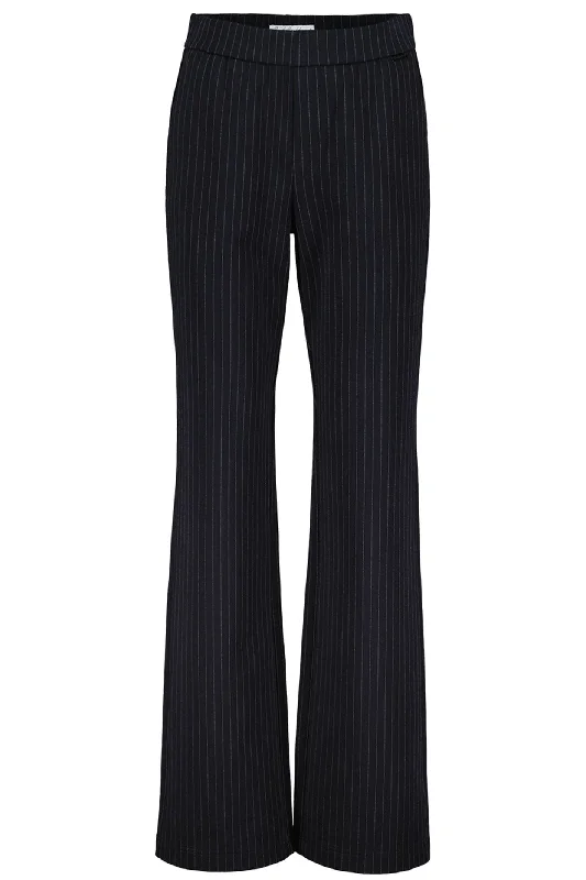 Red Button SRB4310 Colette Punta Pinstripe Trousers Black