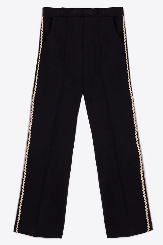 Vilagallo 31707 Black Gold Seam Trousers