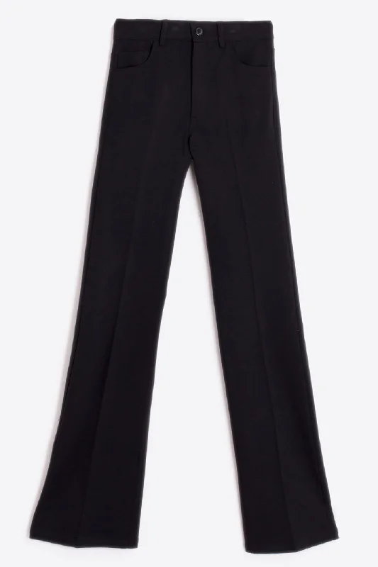 Vilagallo 31945 Black Stretch Knit Trousers